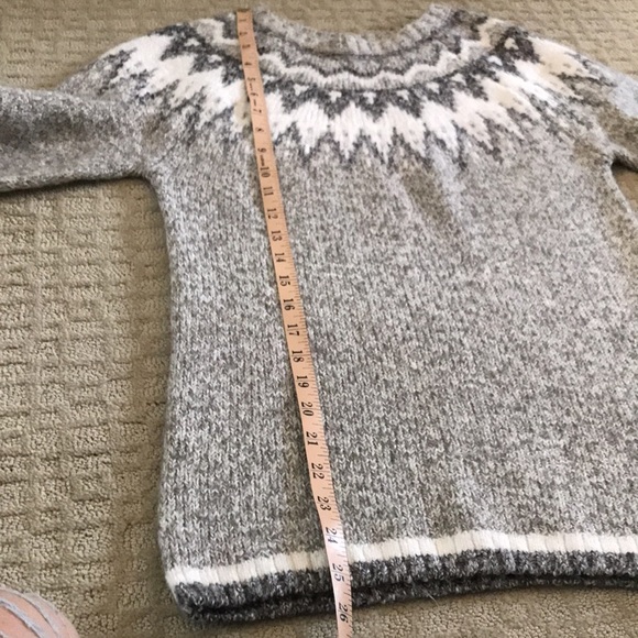 Wind River | Fair Isle Fabulous cozy grey and white knit sweater - XS - Picture 4 of 11